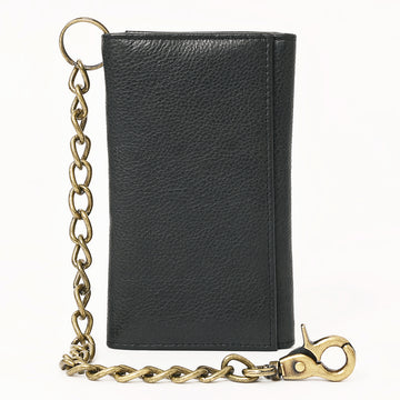 AMERICAN TANNER Genuine Leather Long Bifold Wallet For Men Women H6.5 X W3.25 D1